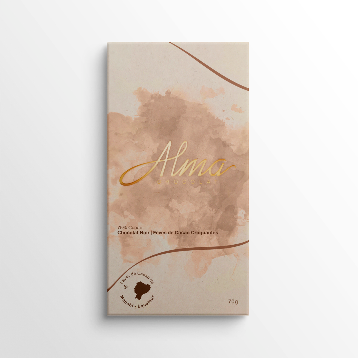 Coffret découverte trio de chocolats noirs 75% Alma Chocolat